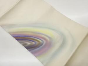 作家物　塩瀬抽象渦模様名古屋帯